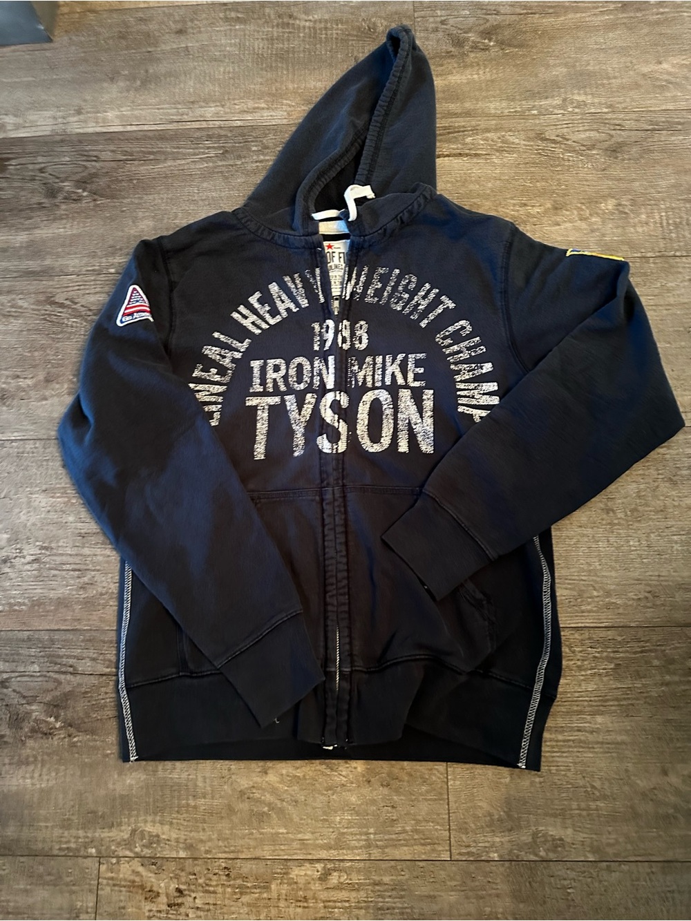 Roots of fight Iron Mike Tyson 1988 black Zip-Up Hoodie Sweater
